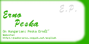 erno peska business card